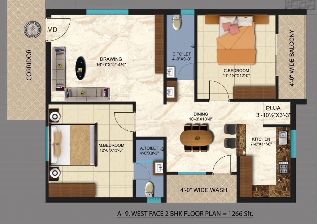 2 & 3 BHK apartments for sale in Hyderabad